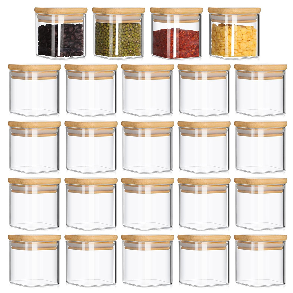 Food Storage Jar Labels - 4oz 6Packs glazen potten set met