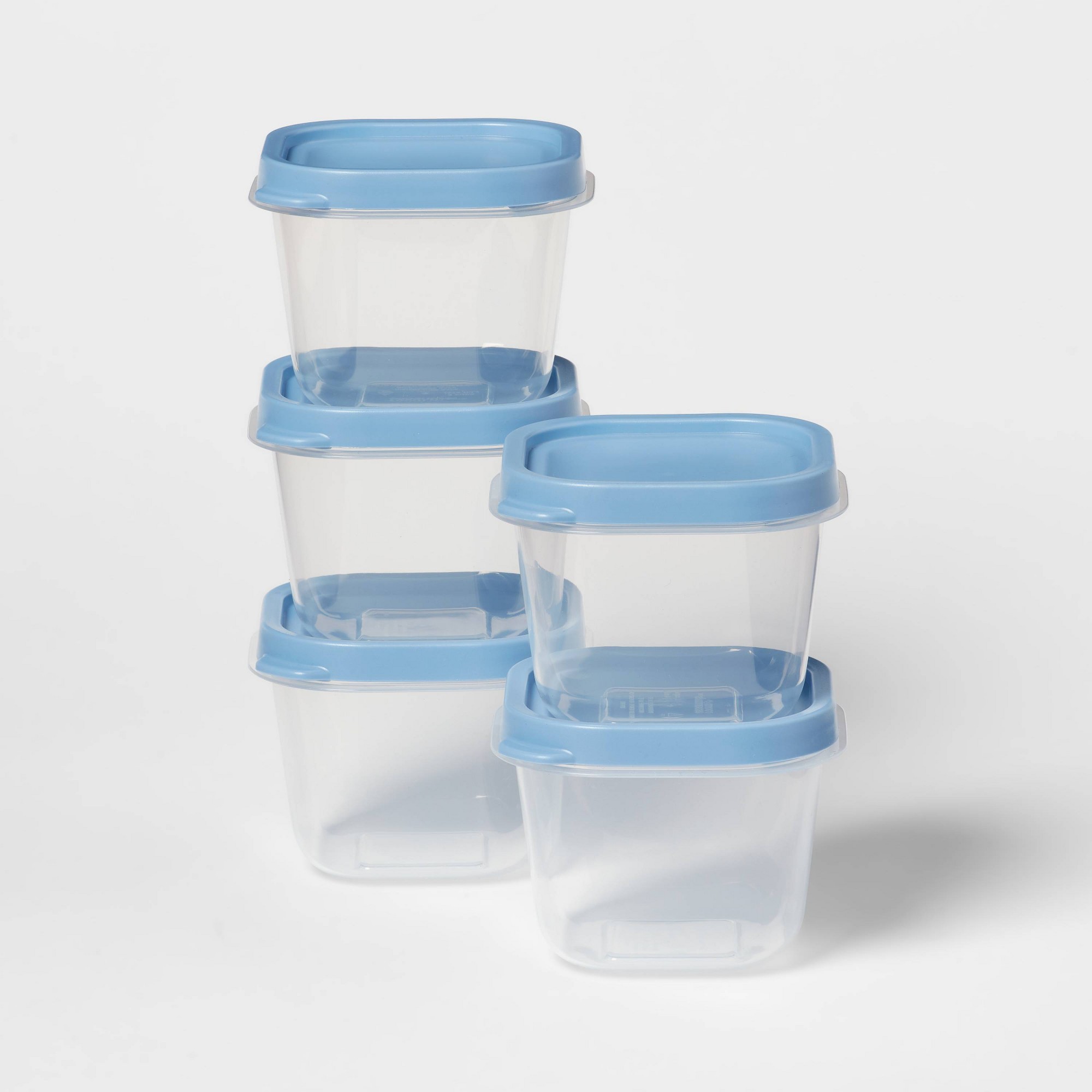 Food Storage Prep Containers - 10-delige set blauwe plastic voedselbewaarcontainers met