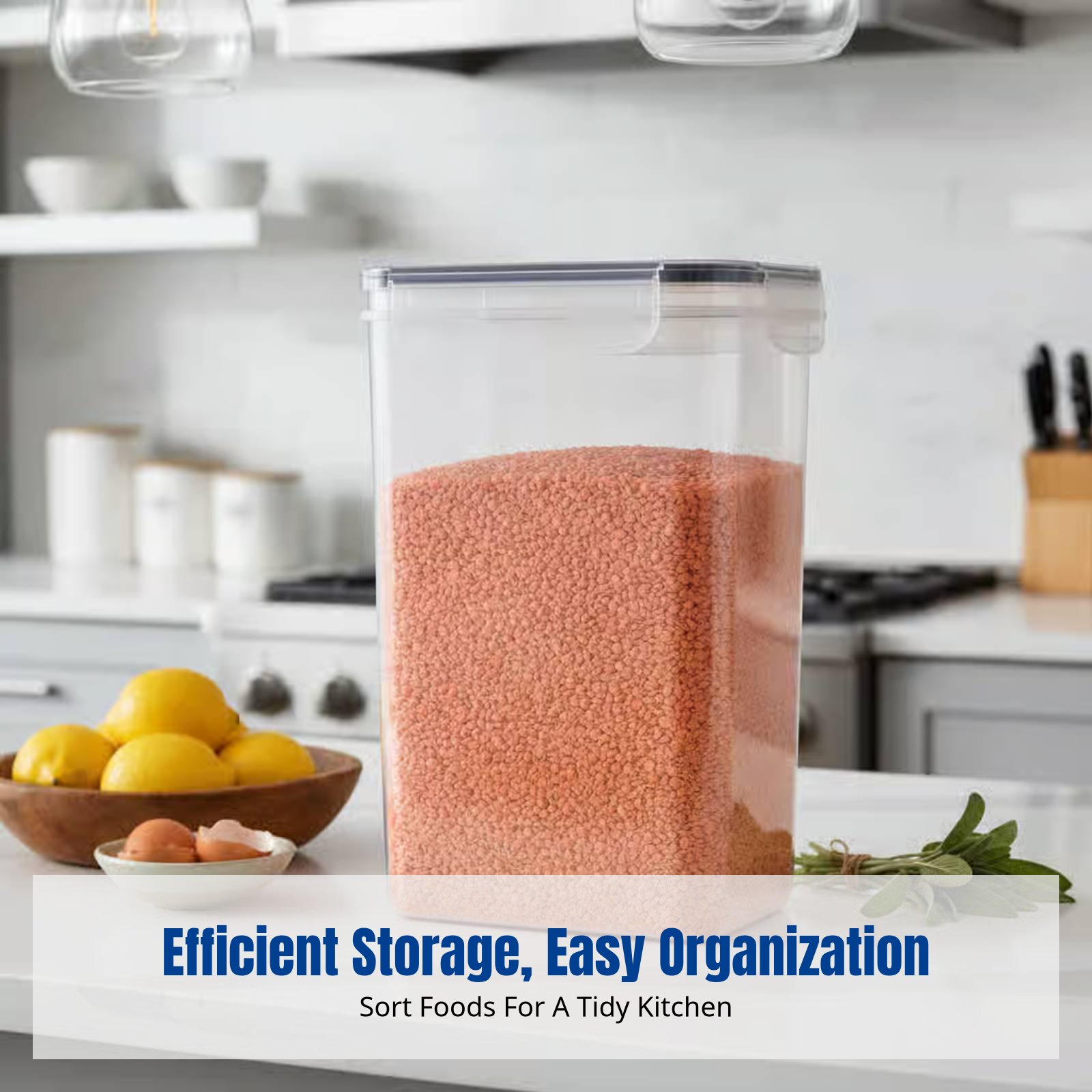 Food Storage Kitchen - Luchtdicht bewaardozen set, grote capaciteit, transparant,