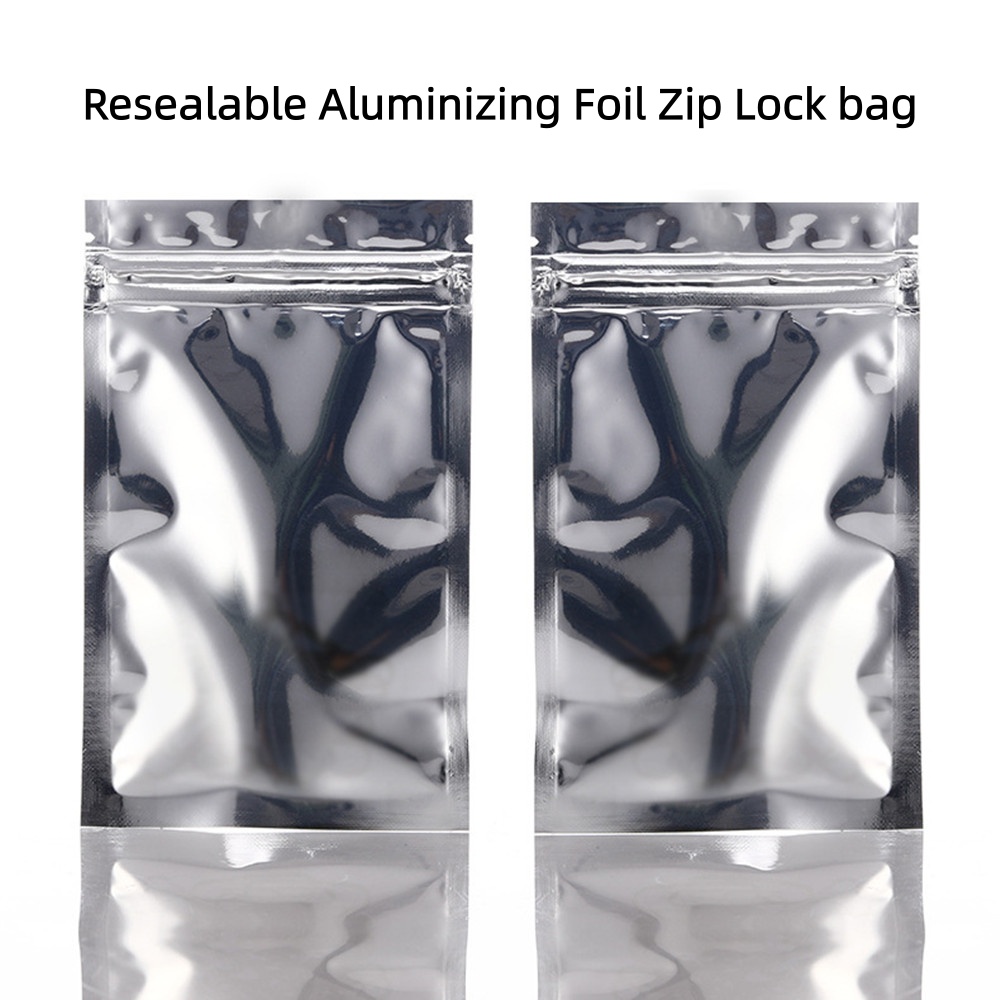 Ziploc Food Storage - Glanzende zilveren aluminiumfolie ziplock zakjes -