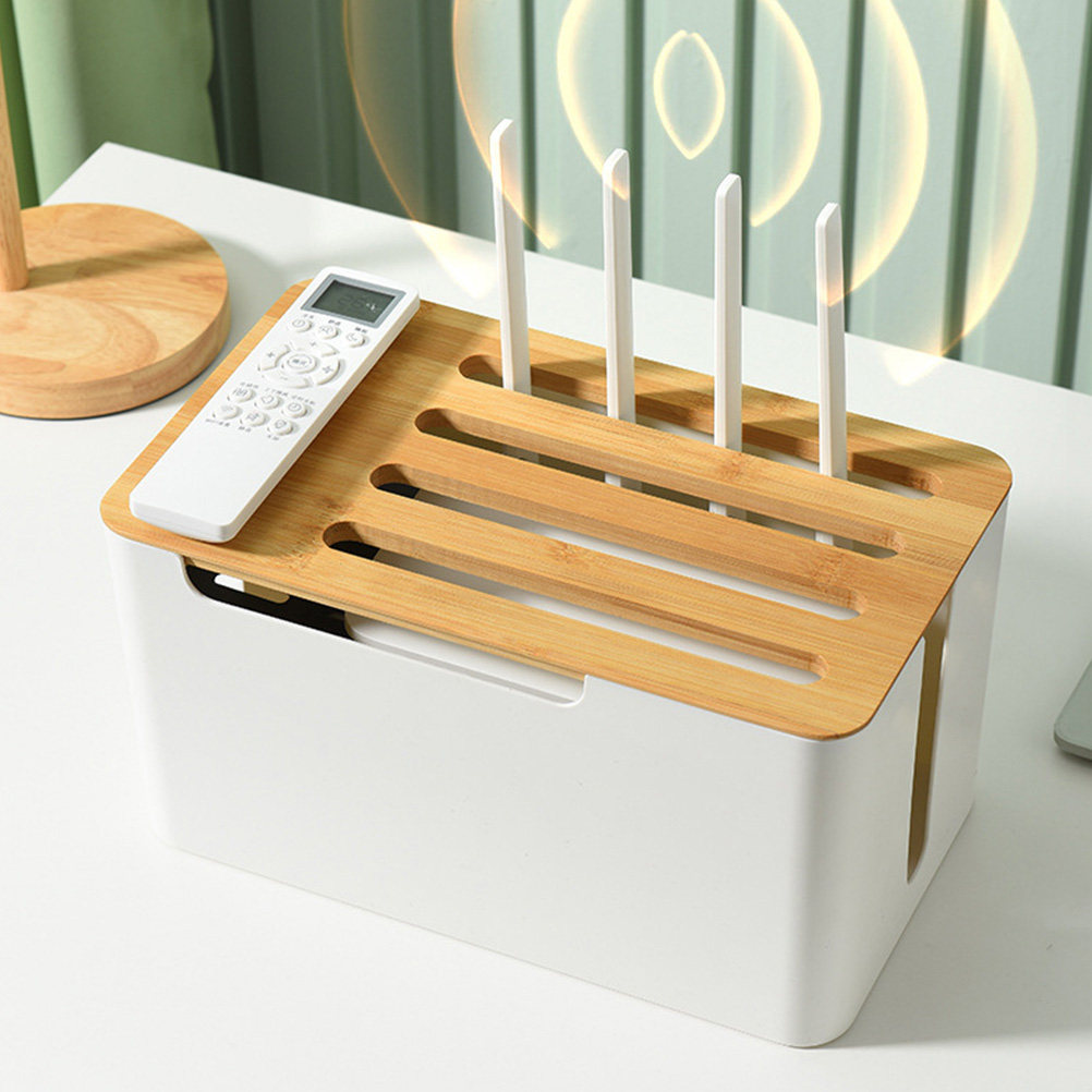 Food Storage Management - Stevige kabelbeheerbox, router-opbergcontainer voor oplaadkabels, bescherming