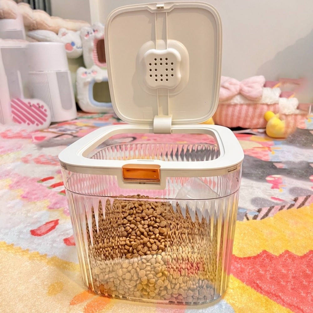 Food Storage Large Plastic Containers - Flip Cover hondenvoeropslagcontainer Transparant grote capaciteit
