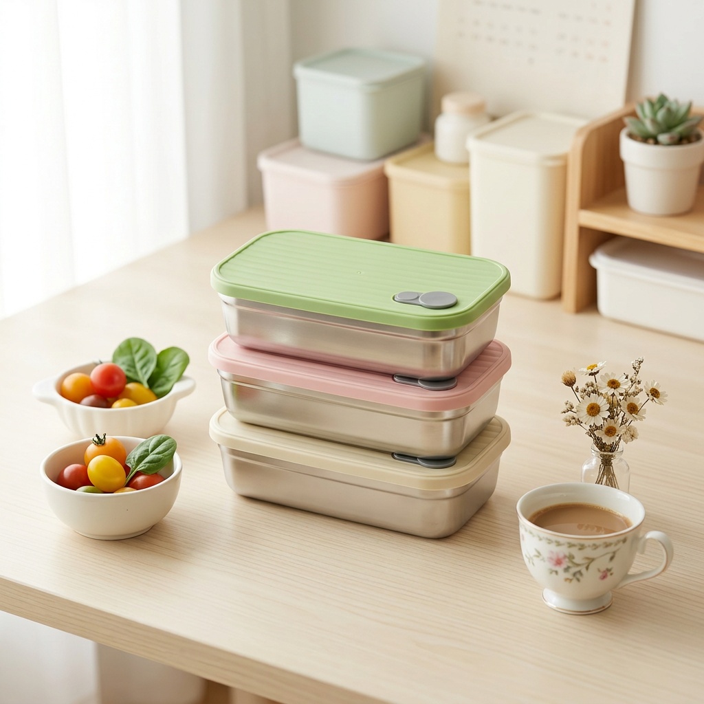Food Storage Prep Containers - RVS Bento Box Metalen Lunchbox Magnetronbestendige