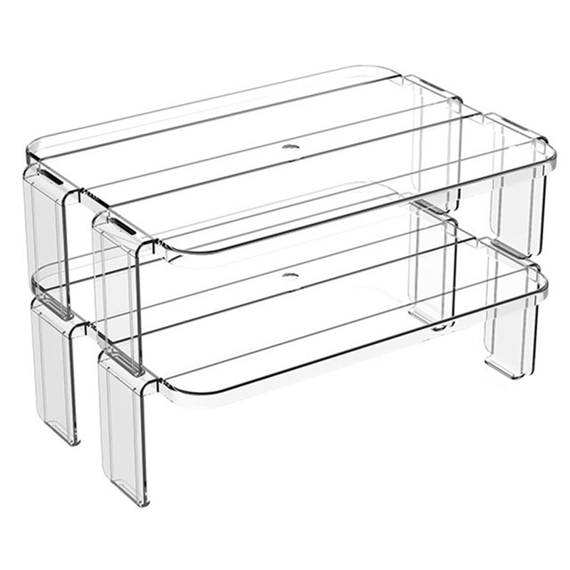Food Storage Management - ABMR-Stapelbare Transparante Koelkastopbergers, 2-pack Keukenbladplanken voor