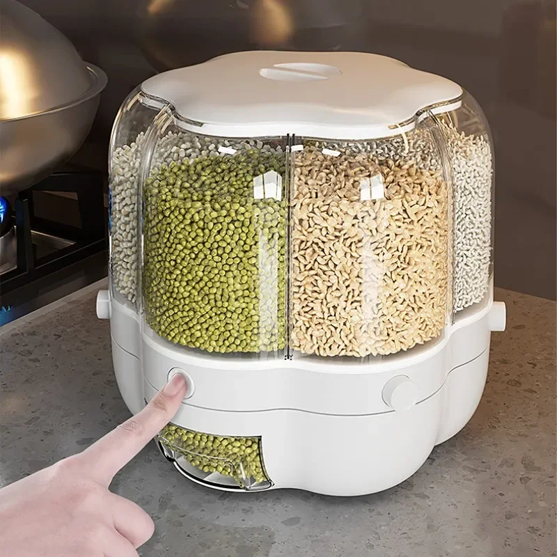 Food Storage Large Plastic Containers - Keukenopslagcontainer Grote voedselopslagcontainer 360° ° Roterende