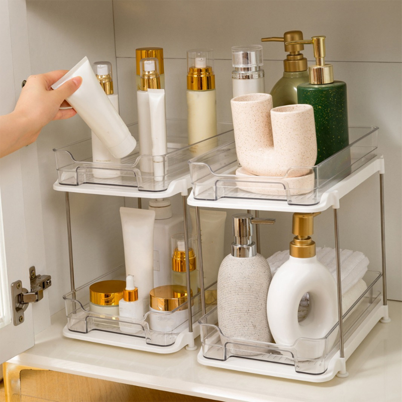 Food Storage Without Pantry - Twee-laags multifunctionele opbergorganizer voor onder de