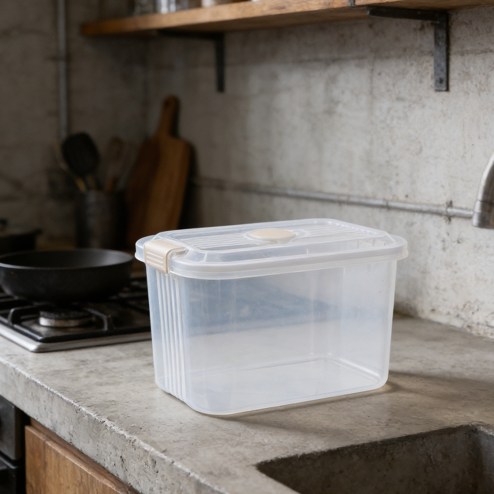 Food Storage Large Plastic Containers - Plastic 5 kg luchtdichte rijstopslagemmer, verzegelde