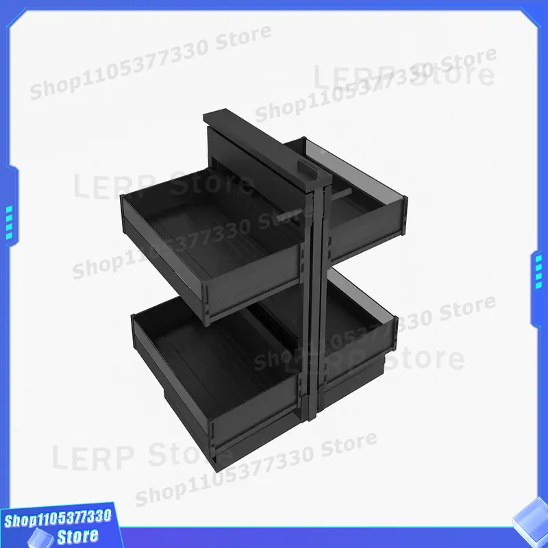 Food Storage Without Pantry - Dubbele uittrekbare keukenkast lade mand voedsel
