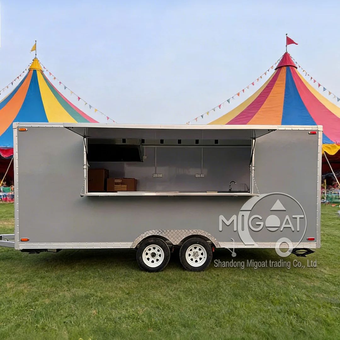 Food Storage The Range - 4m aanpasbare mobiele foodtruck met spoelbak,