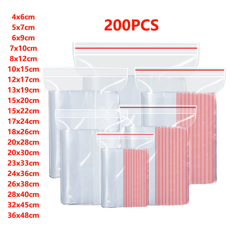 Ziploc Food Storage - 100/200 Stuks Kleine Zip Lock Plastic