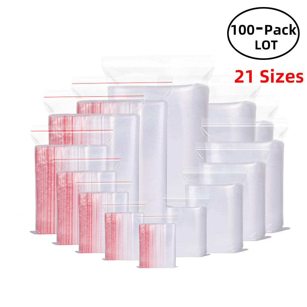 Ziploc Food Storage - 100 stks/pak Hersluitbare Zip Lock Zakken