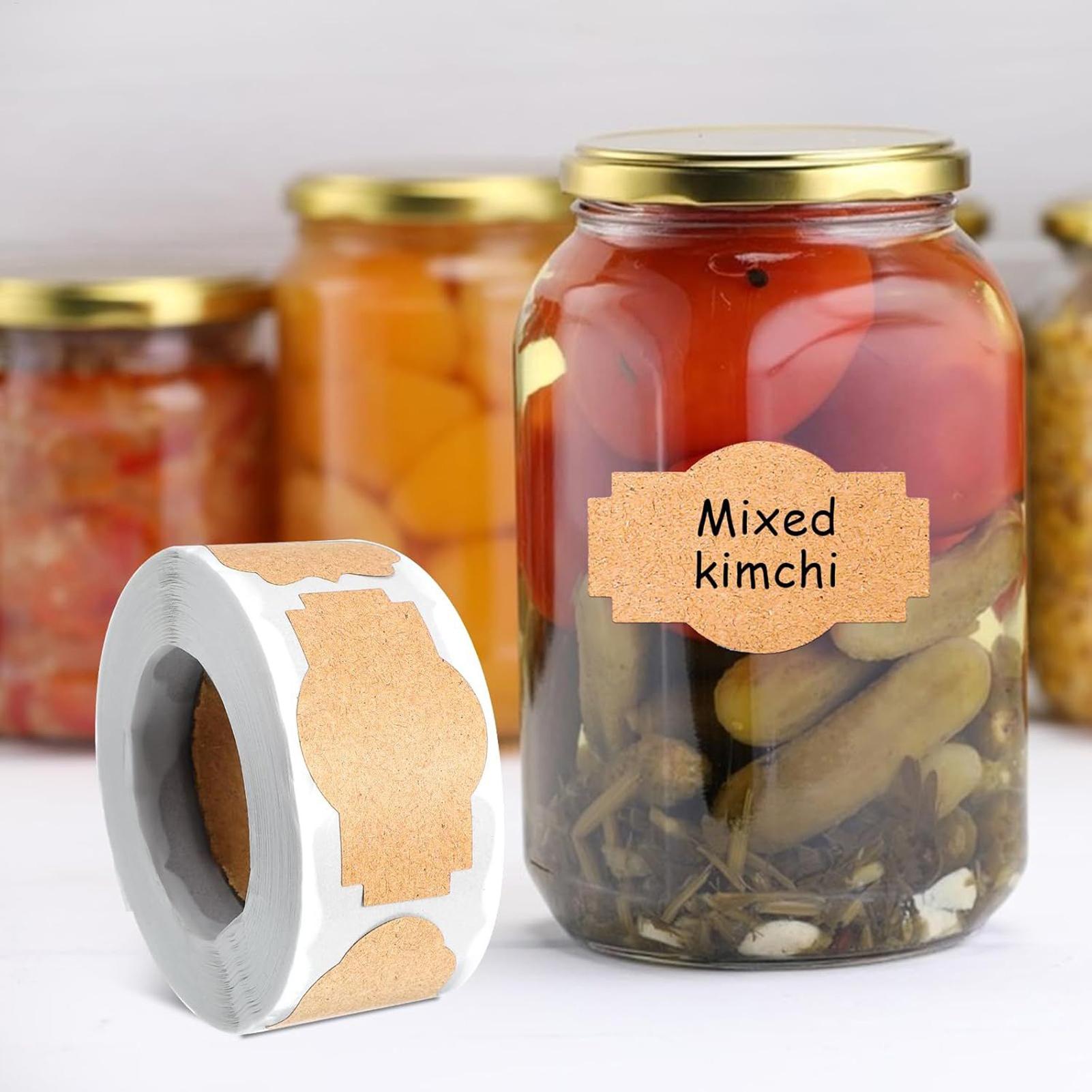 Food Storage Jar Labels - 300 STUKS Pot Etiketten Stickers Beschrijfbare