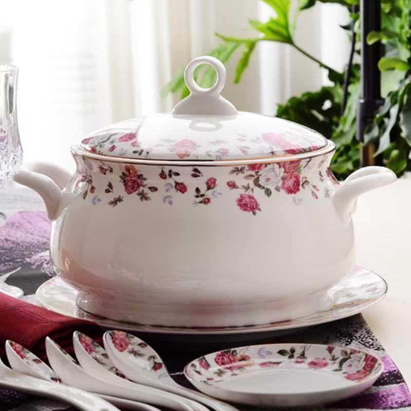 Food Storage Plant - 9 inch, Bone China terrine voor