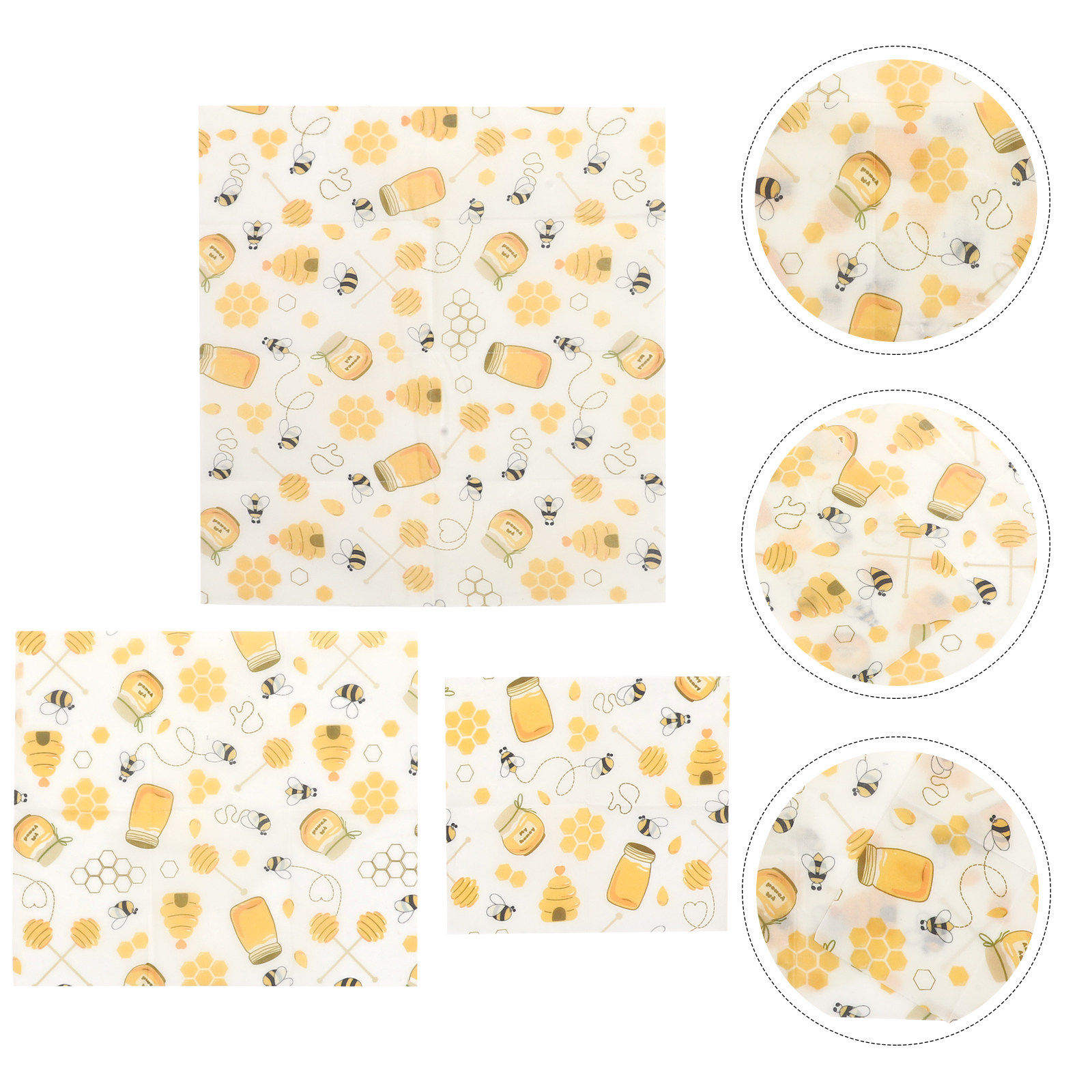 Beeswax Food Wrap - 3 stuks bijenwas voedselwraps herbruikbaar met