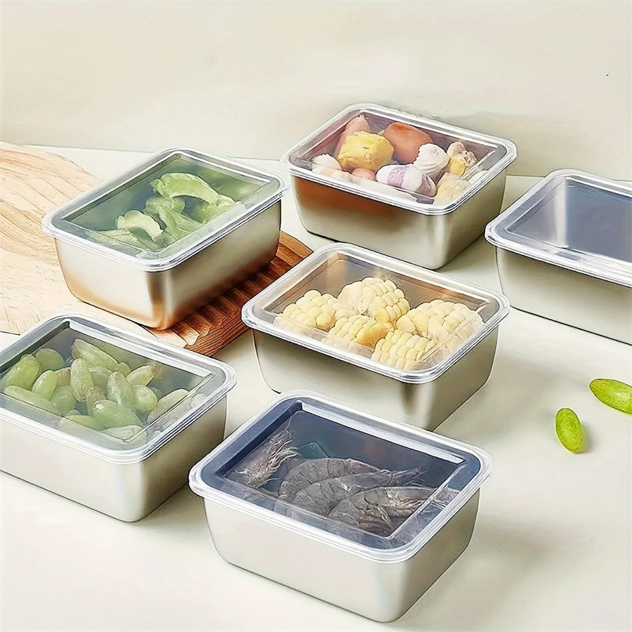 Food Storage Meals - 1/3/5 Stuks Rvs Voedsel Opbergdoos Vershouddoos