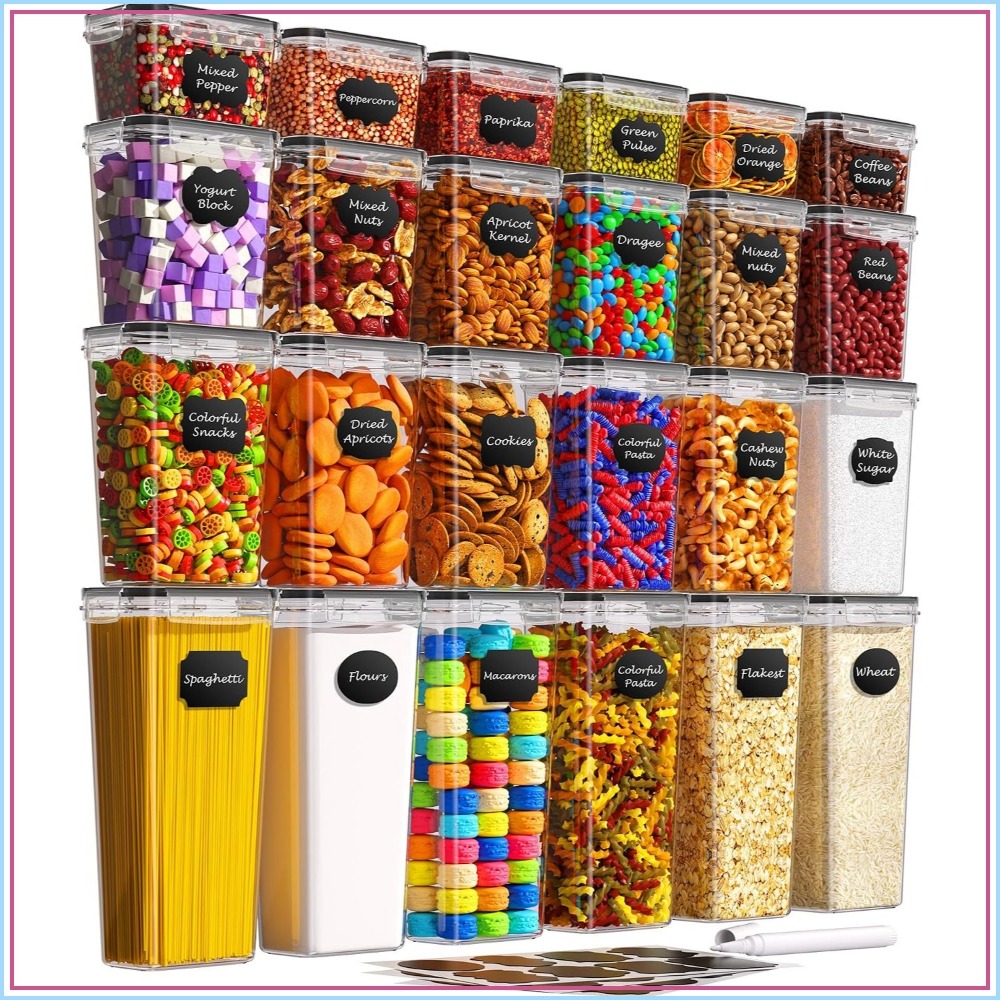 Food Storage Kitchen - 24 stuks luchtdichte voorraaddozen met deksels,