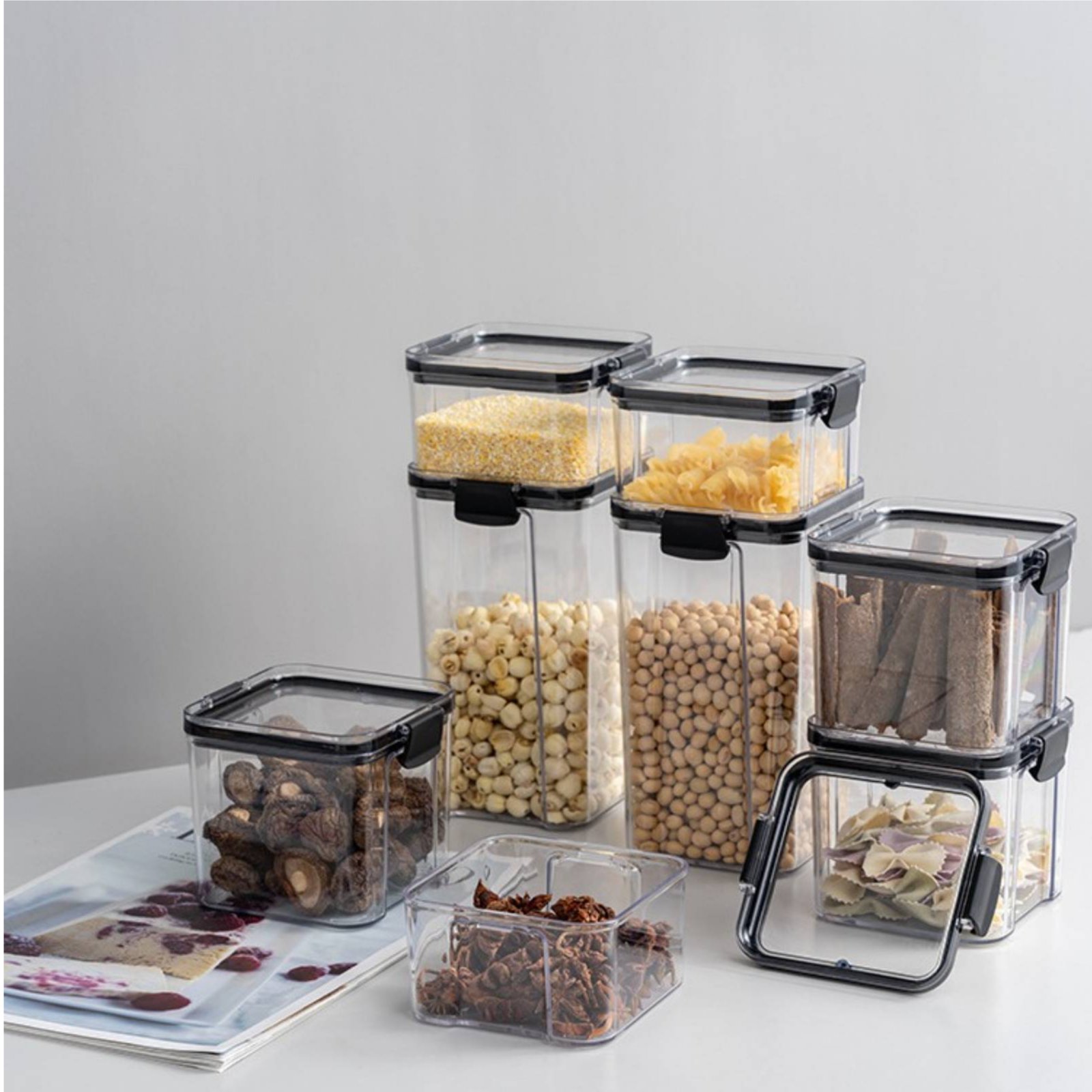 Luchtdichte voedselbewaarconta - Food Storage Jars Plastic recensie en prijs