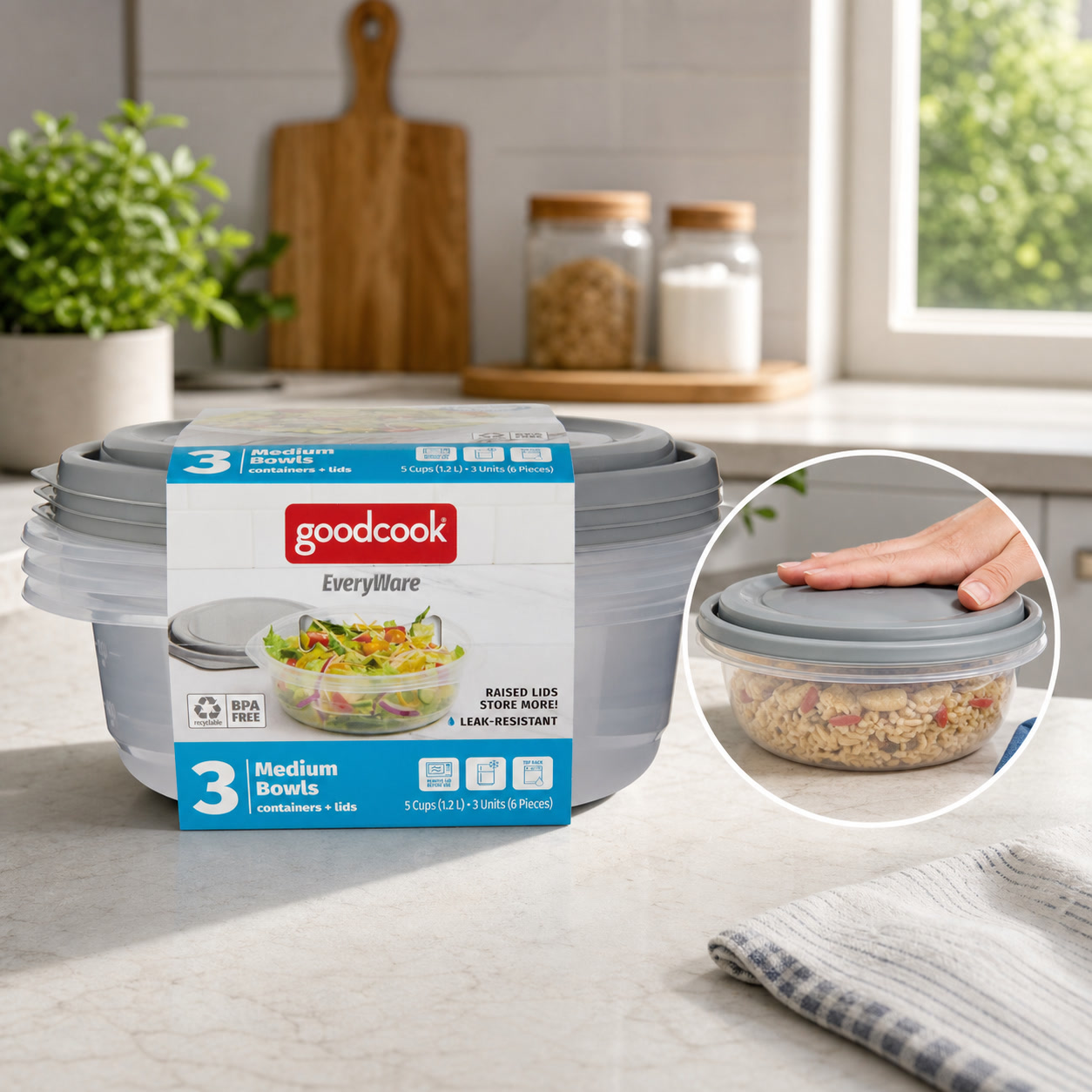 6 stuks ronde voedselopslagcon - Food Storage Prep Containers recensie en prijs