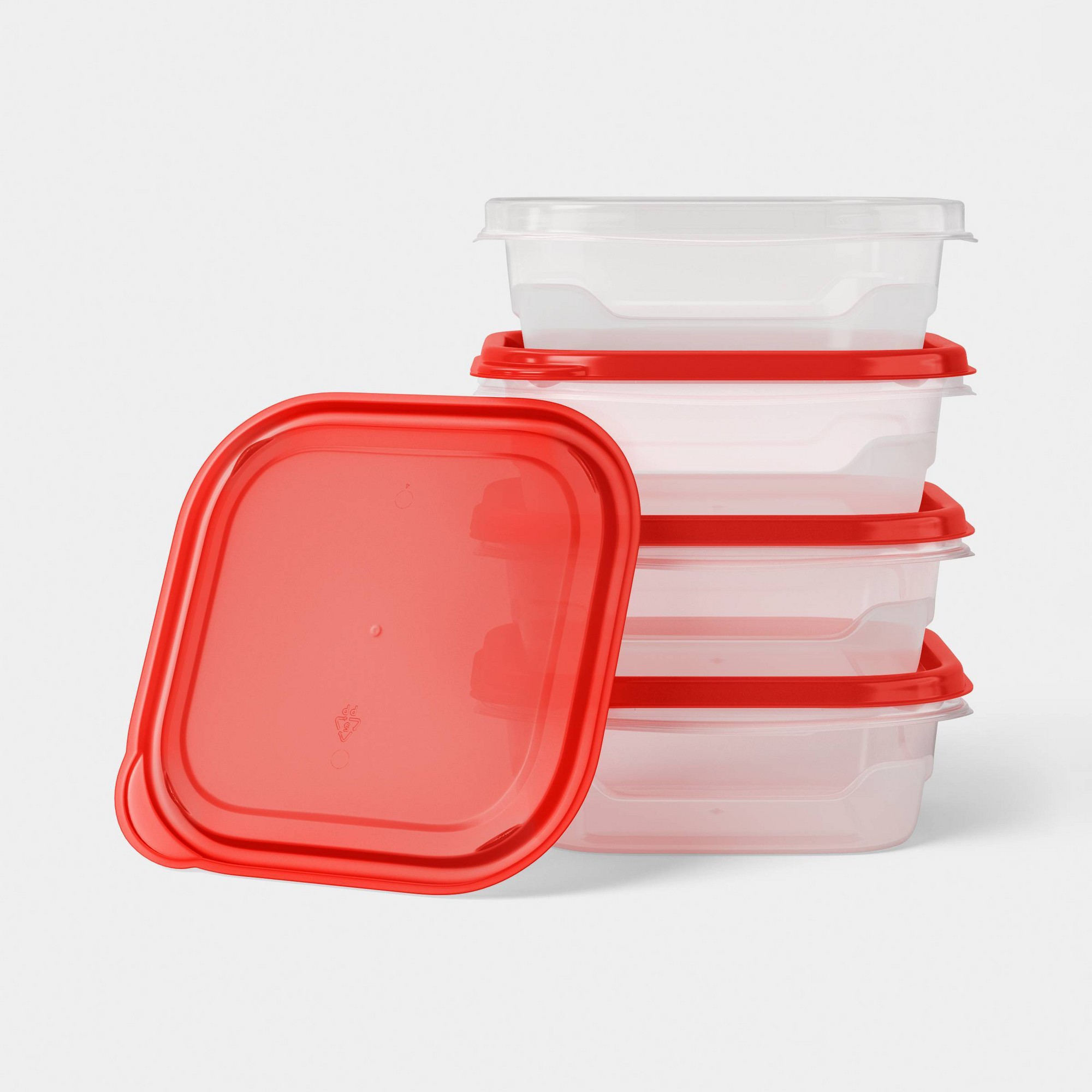 4-delige kleine vierkante voed - Food Storage Prep Containers recensie en prijs