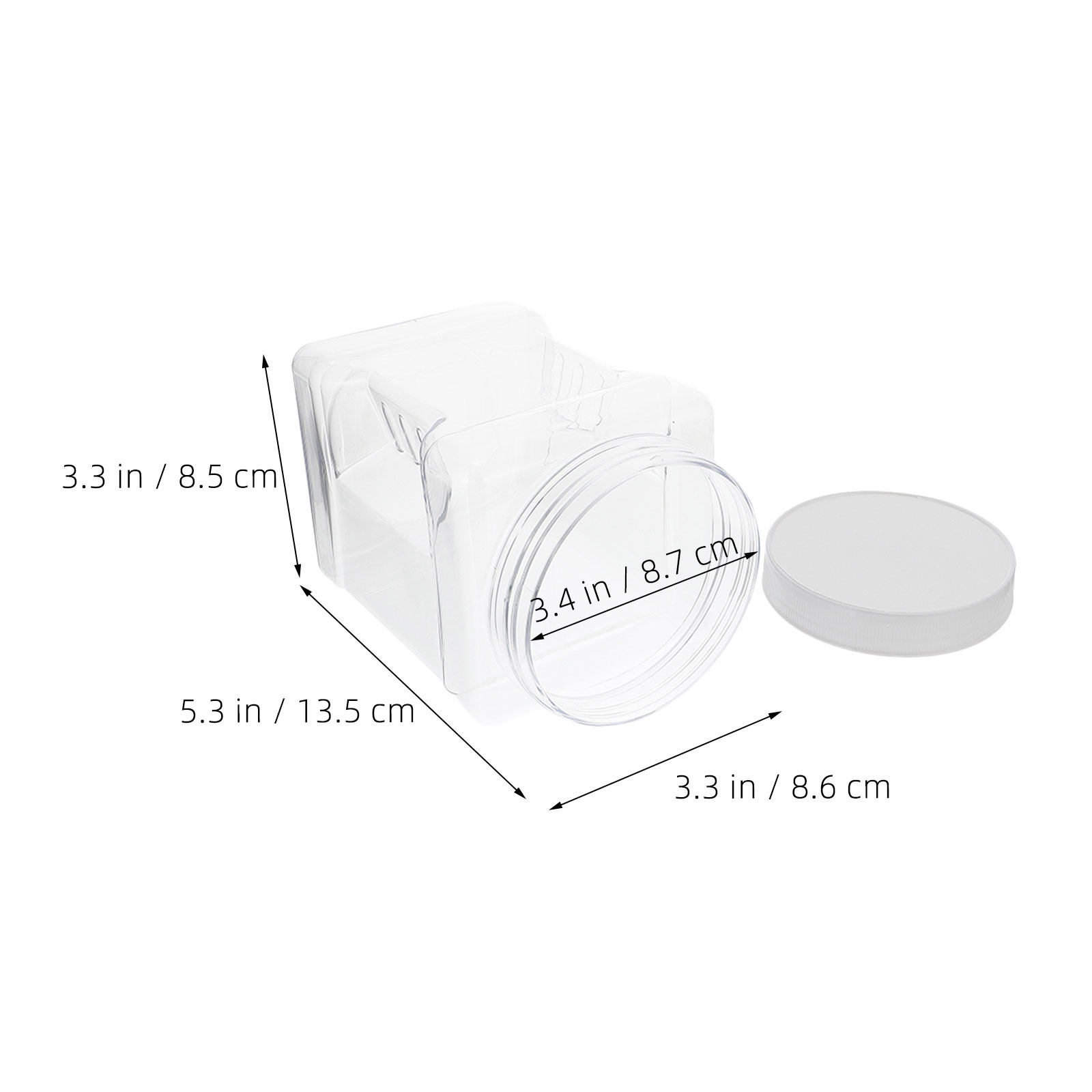 6 stuks transparante vierkante - Food Storage Jars Plastic recensie en prijs