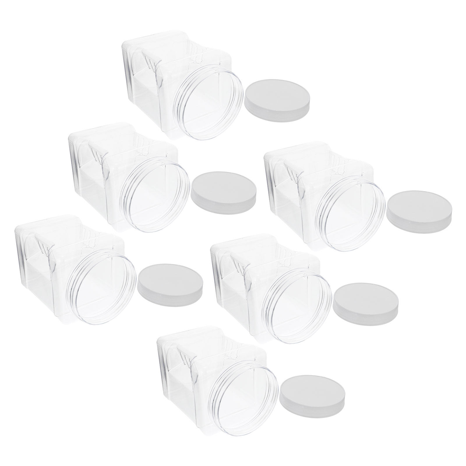 6 stuks transparante vierkante - Food Storage Jars Plastic recensie en prijs