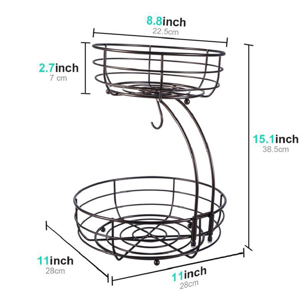 LMETJMA 2-Tier Aanrecht Fruitm - Food Storage Rack For Kitchen recensie en prijs