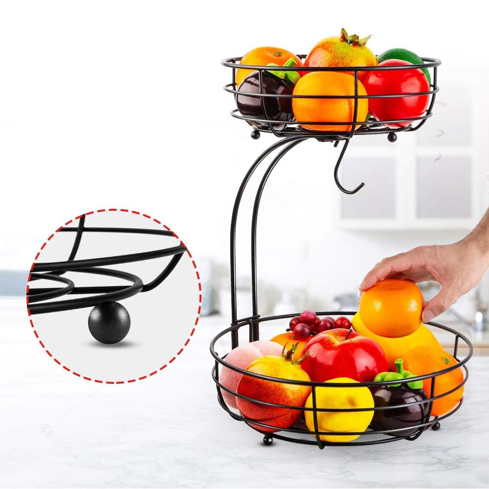 LMETJMA 2-Tier Aanrecht Fruitm - Food Storage Rack For Kitchen recensie en prijs
