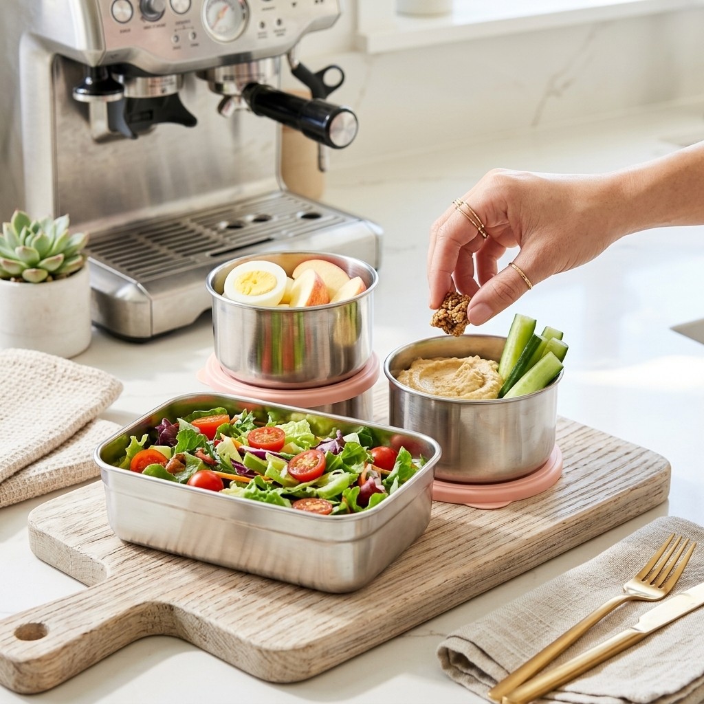 Microgolfbestendige 304 roestv - Food Storage Jar Set recensie en prijs