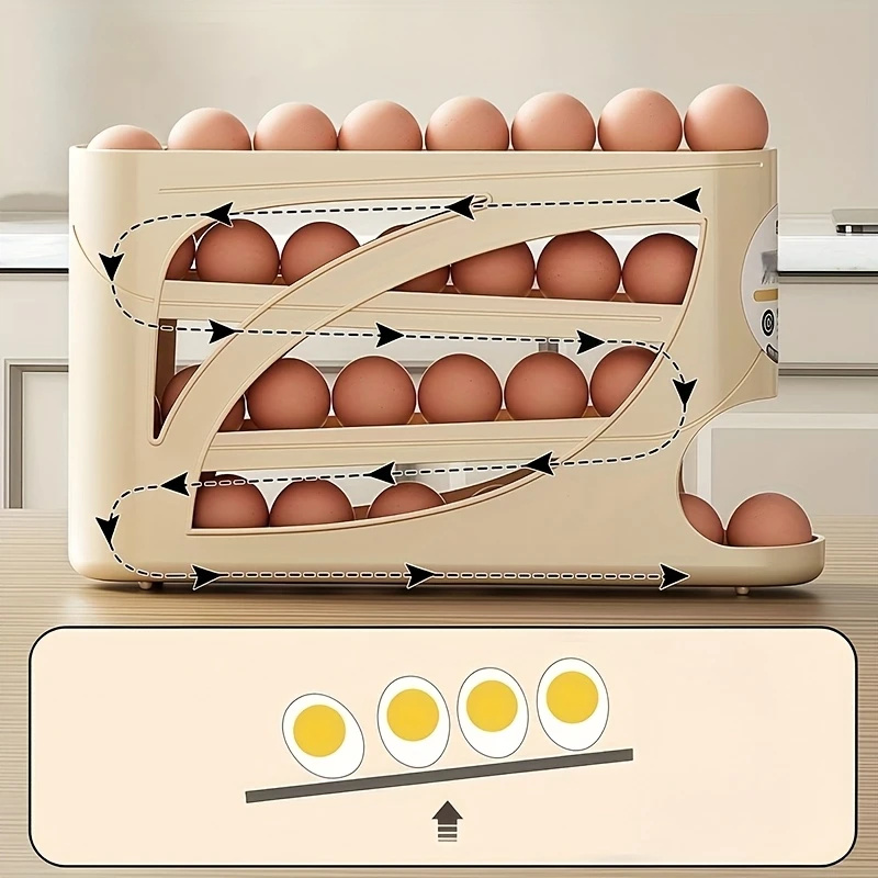 3-laags rollende eieropbergcon - Food Storage Rack For Kitchen recensie en prijs