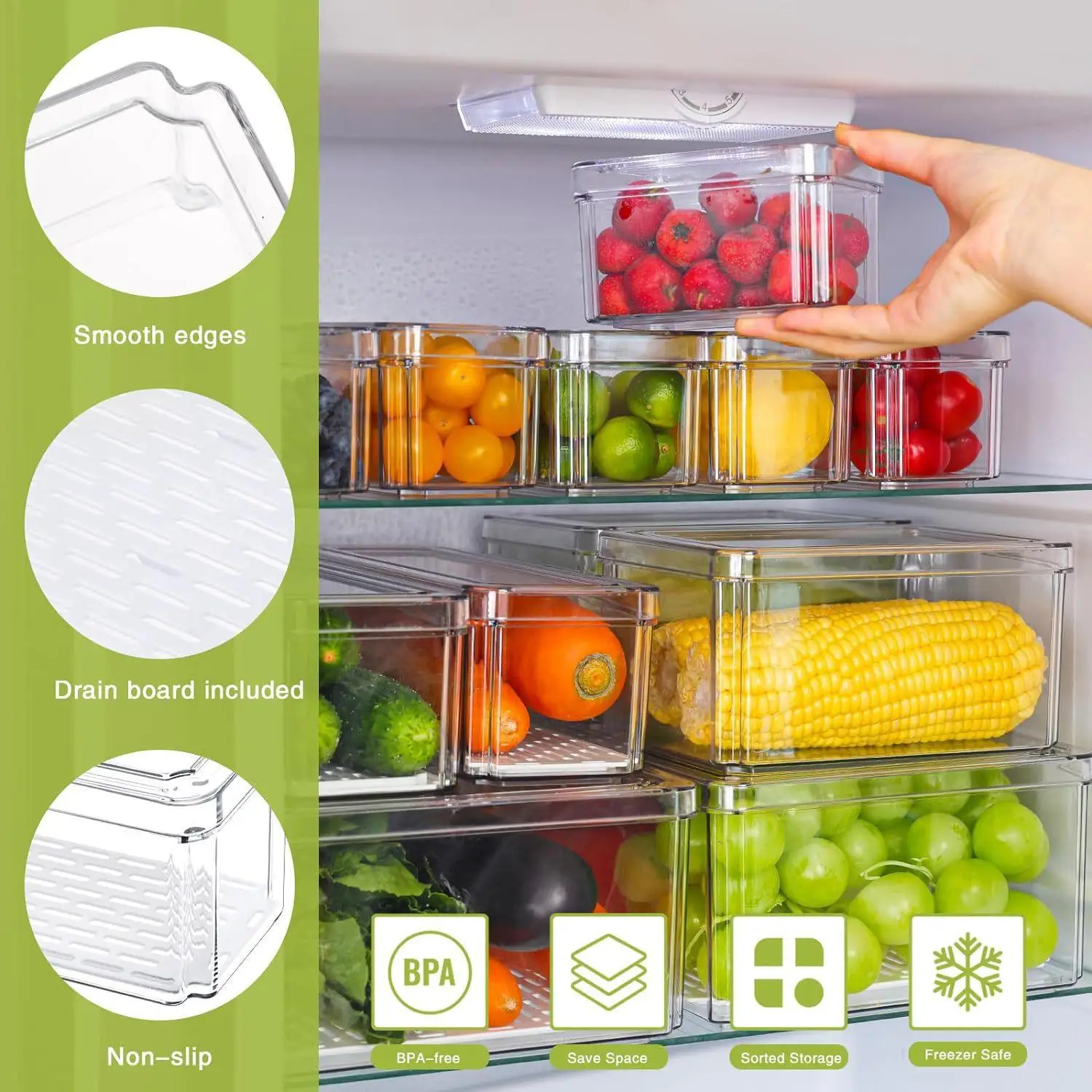 10/14 stuks doorzichtige koelk - Food Storage Without Pantry recensie en prijs