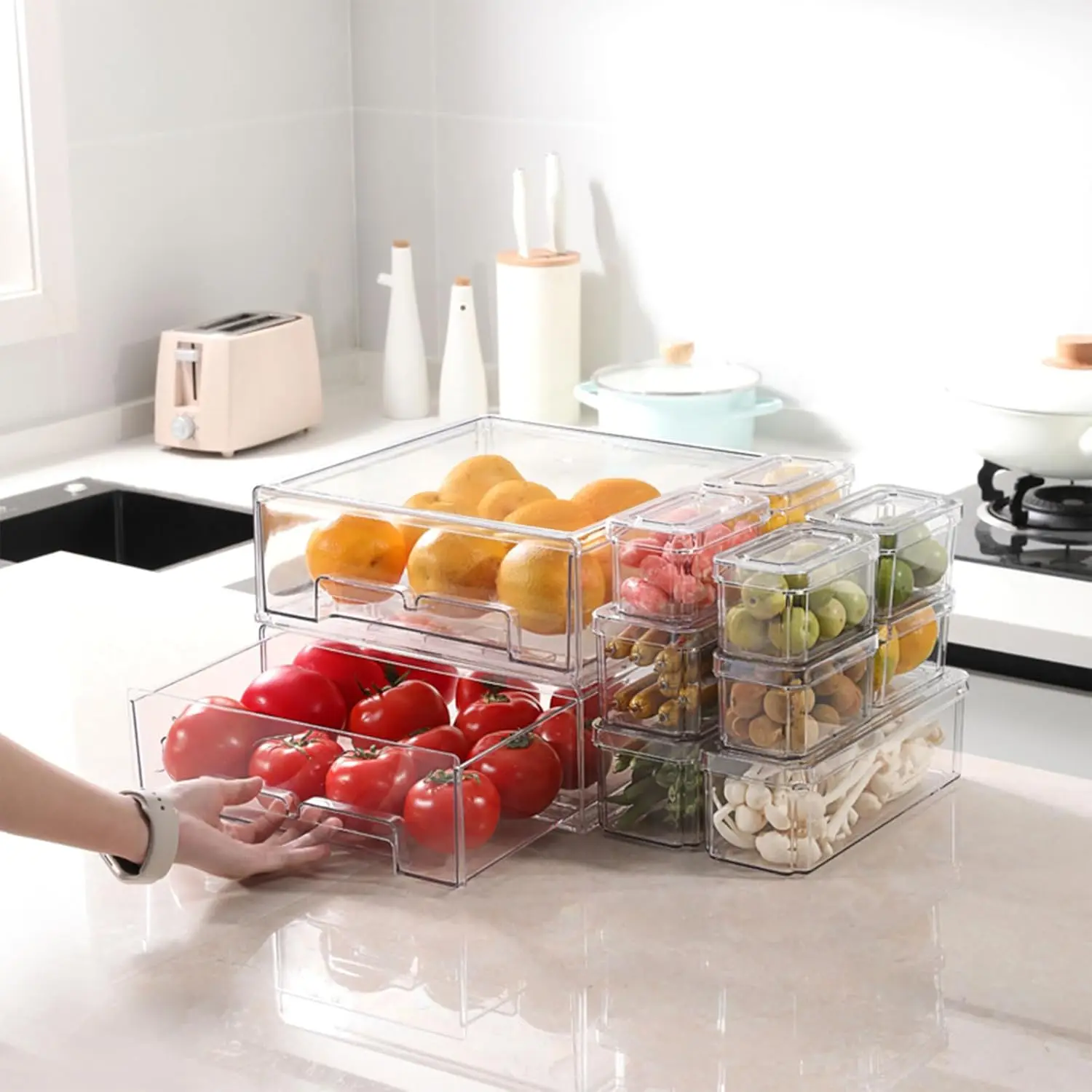 10/14 stuks doorzichtige koelk - Food Storage Without Pantry recensie en prijs
