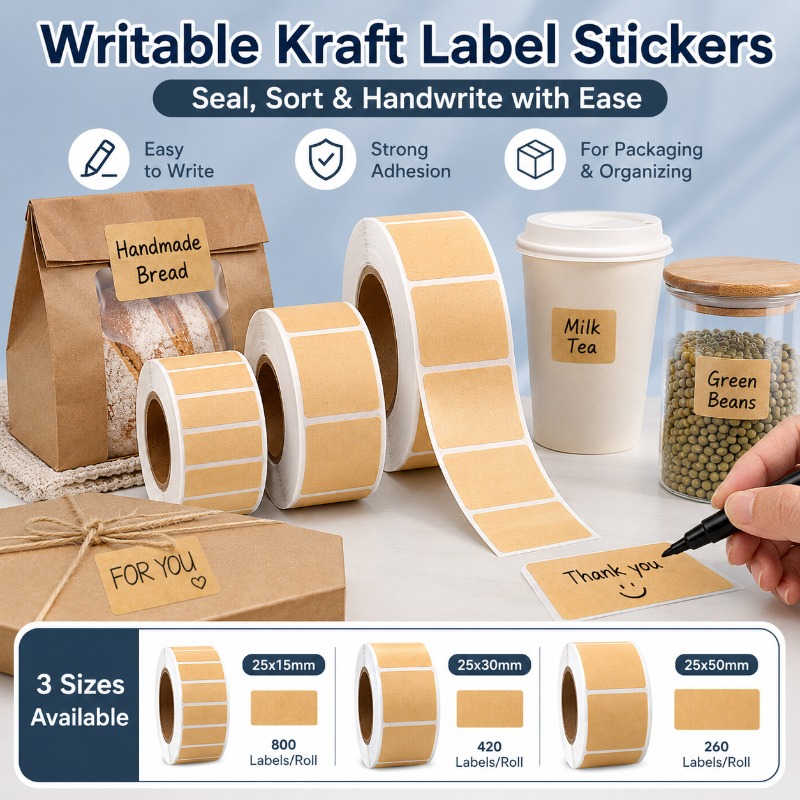 Beschrijfbare kraft-etiketstic - Food Storage Jar Labels recensie en prijs