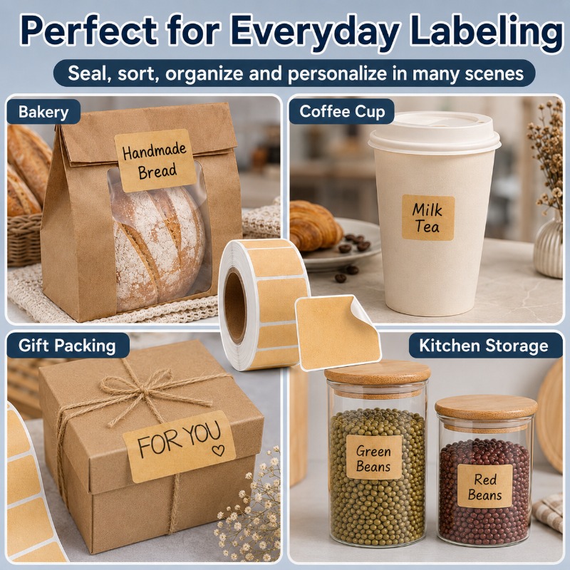 Beschrijfbare kraft-etiketstic - Food Storage Jar Labels recensie en prijs