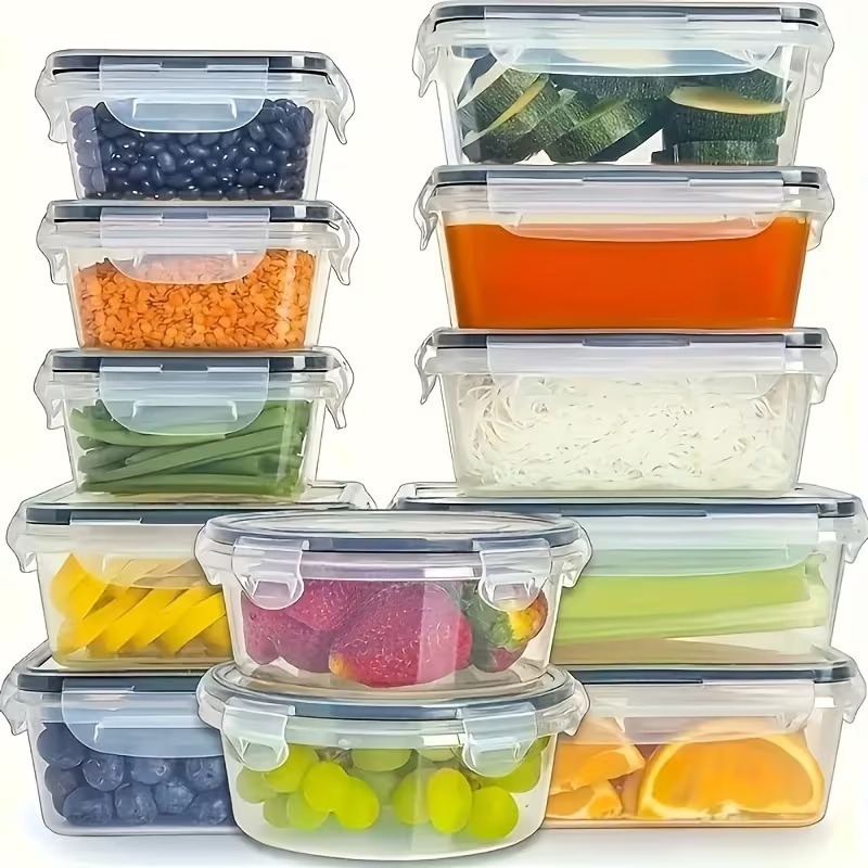 4-delige transparante voedselb - Food Storage Meals recensie en prijs
