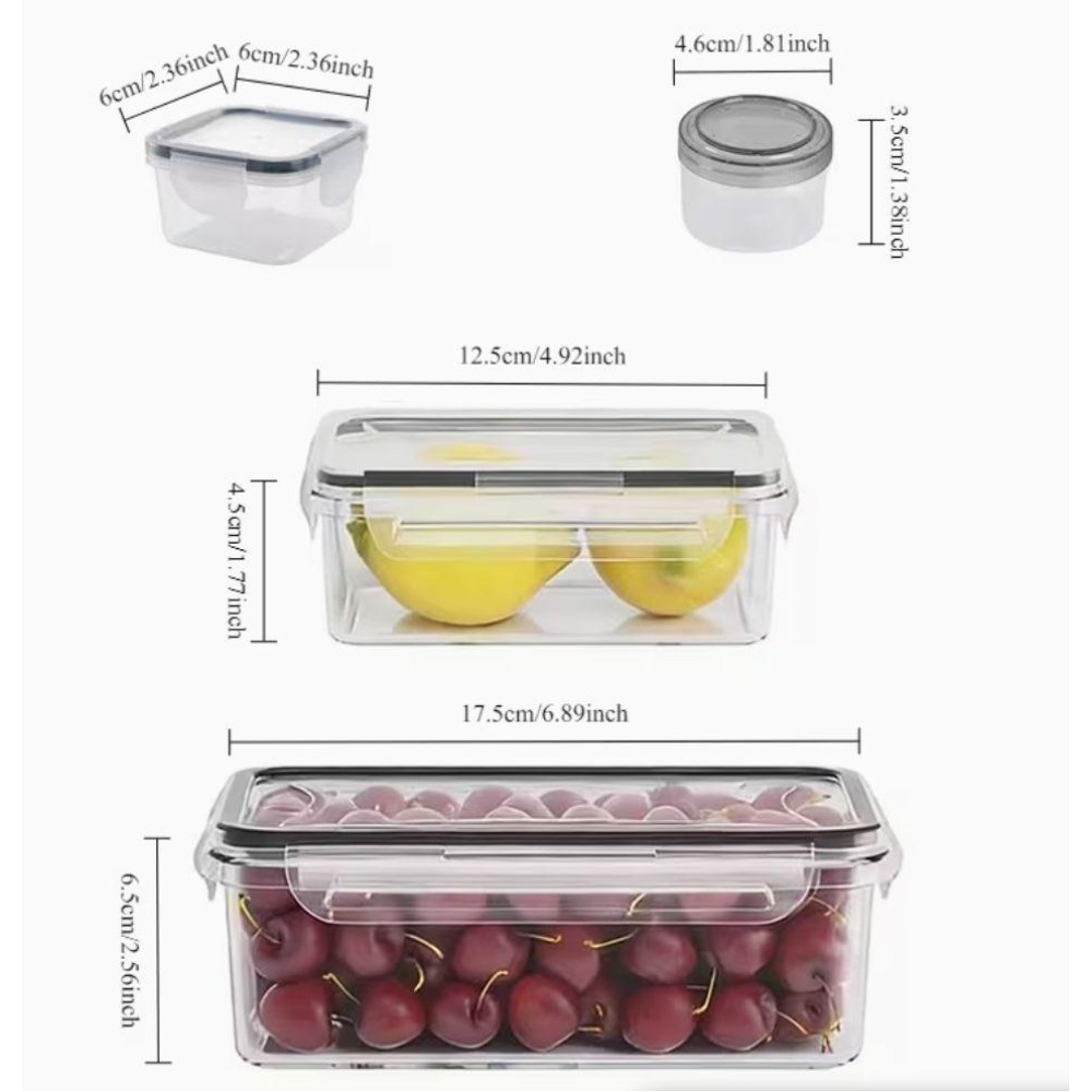 4-delige transparante voedselb - Food Storage Meals recensie en prijs