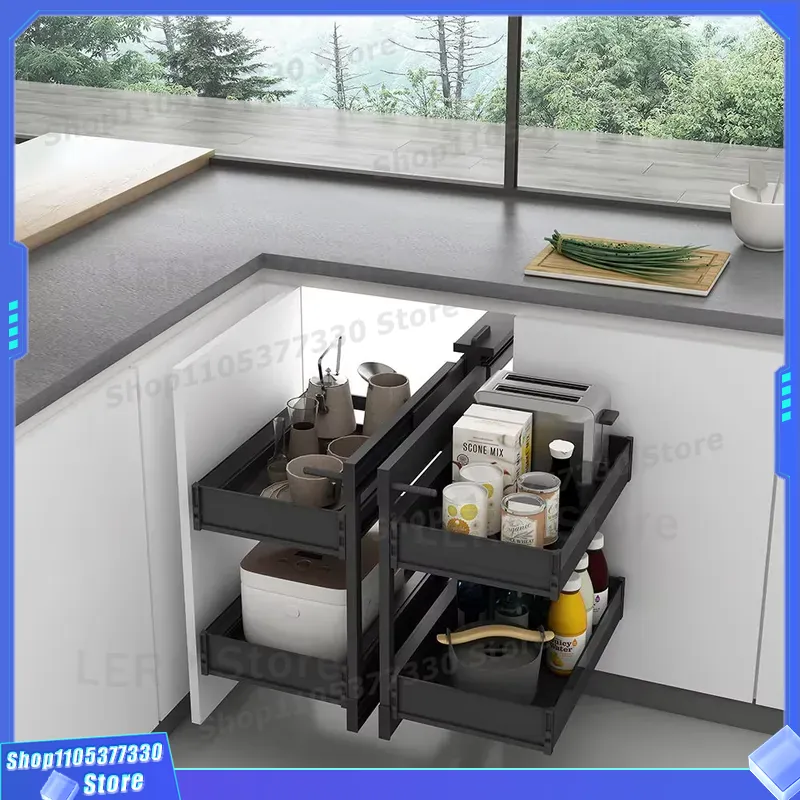 Dubbele uittrekbare keukenkast - Food Storage Without Pantry recensie en prijs