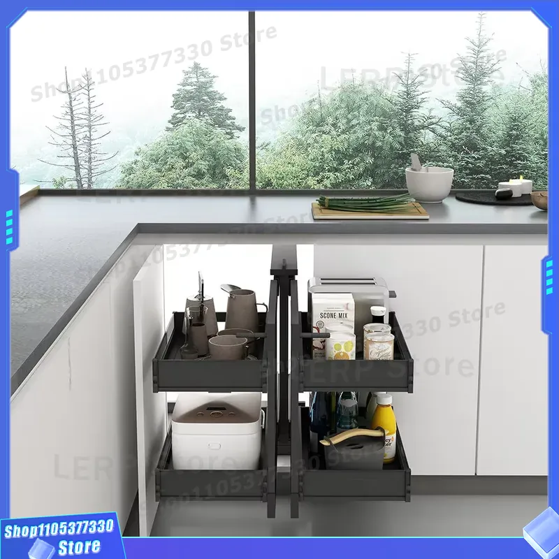 Dubbele uittrekbare keukenkast - Food Storage Without Pantry recensie en prijs