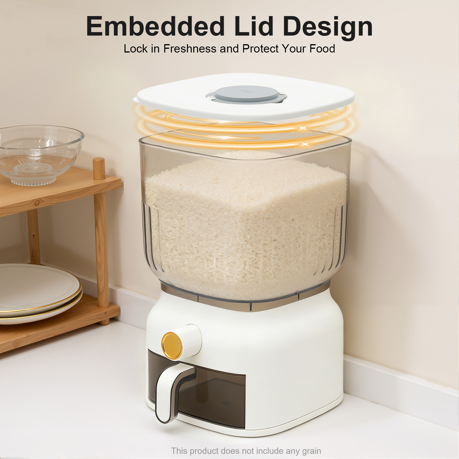 Vierkante graanopslagcontainer - Food Storage Without Pantry recensie en prijs