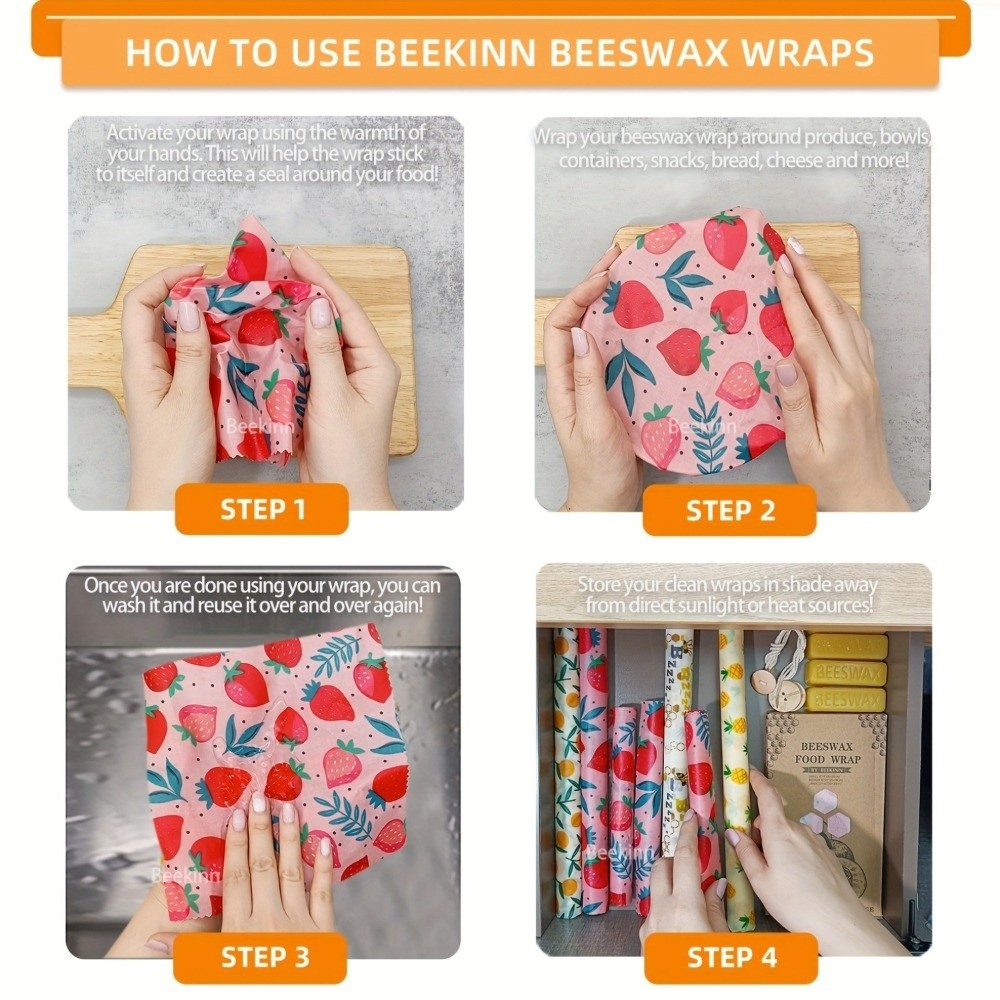 9 stuks bijenwas voedselverpak - Beeswax Food Wrap recensie en prijs
