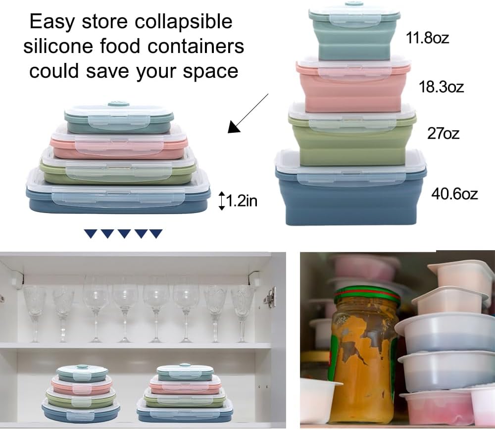 Opvouwbare siliconen voedselop - Food Storage Jar Set recensie en prijs