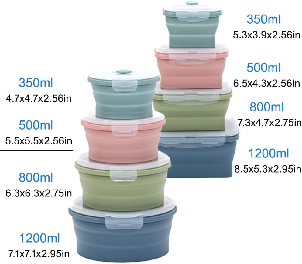 Opvouwbare siliconen voedselop - Food Storage Jar Set recensie en prijs