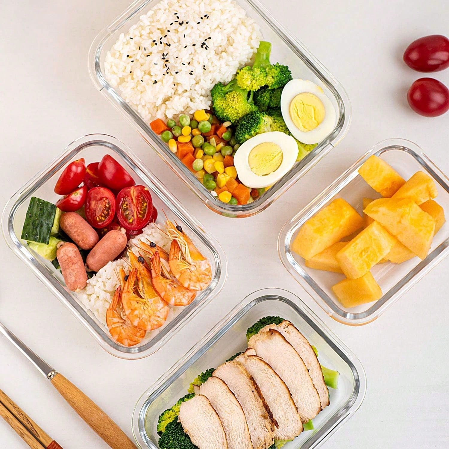 10-delige glazen voorraaddozen - Food Storage Cabinet recensie en prijs