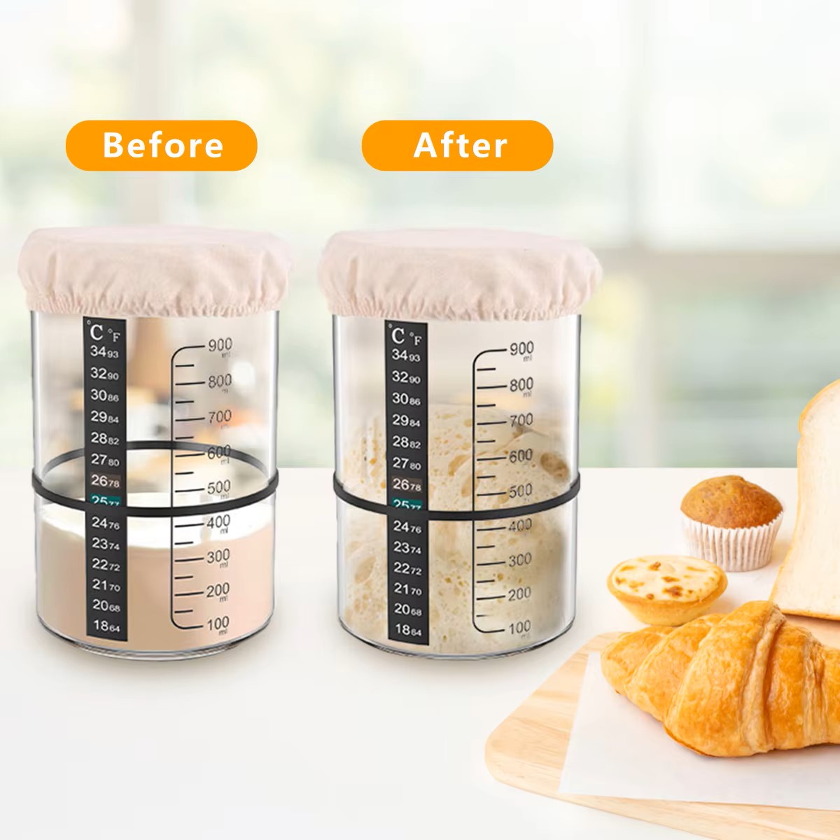 1500/900ml Zuurdesem Starter P - Food Storage Jar Set recensie en prijs