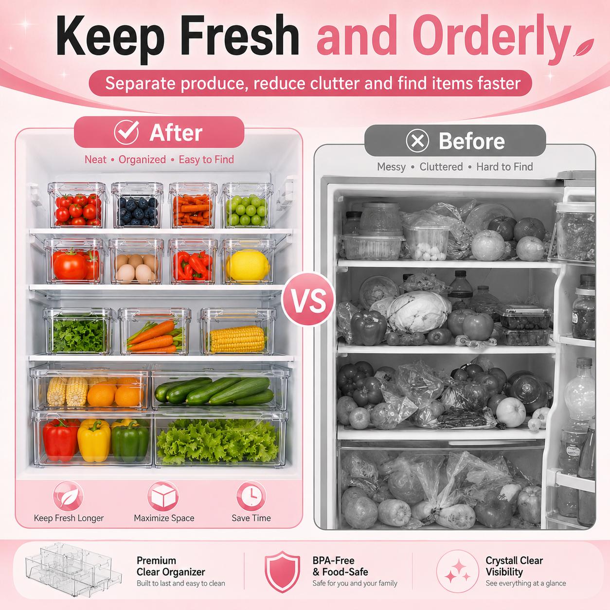 Stapelbare koelkastorganisator - Food Storage Without Pantry recensie en prijs