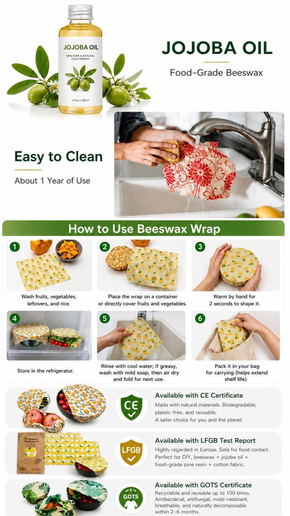 9 stuks wasbare bijenwas voeds - Beeswax Food Wrap recensie en prijs