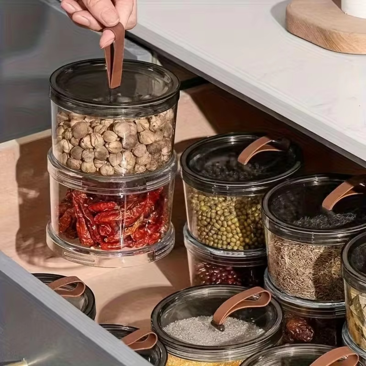3-laags ronde handzame kruiden - Food Storage Jars Plastic recensie en prijs