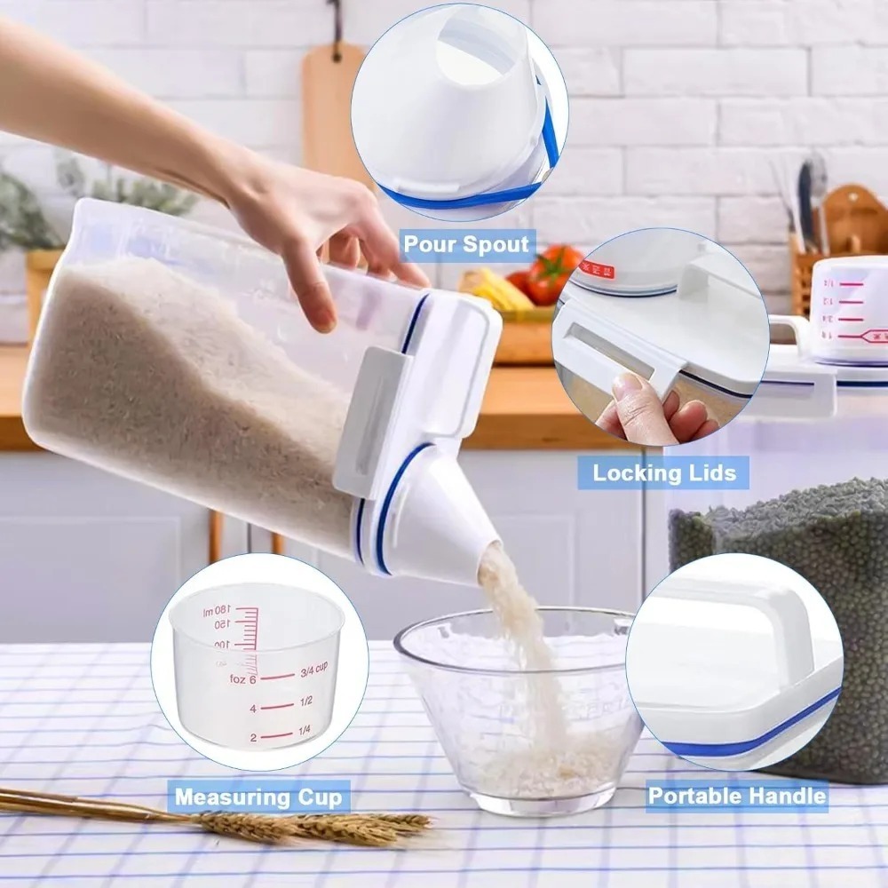 Rijst-opslagcontainer voor dro - Food Storage Meals recensie en prijs
