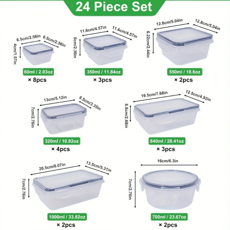 48-delige BPA-vrije voedselbew - Food Storage Jar Set recensie en prijs