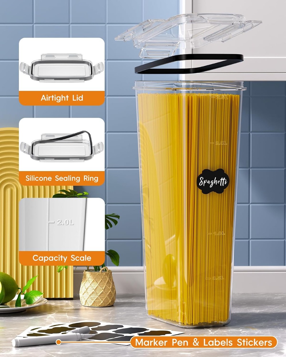 24 stuks luchtdichte voorraadd - Food Storage Kitchen recensie en prijs