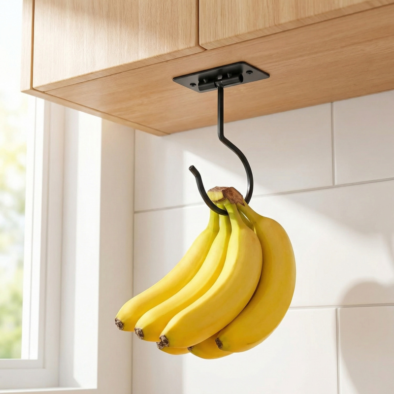 Zwart metalen zelfklevende ban - Food Storage Rack For Kitchen recensie en prijs